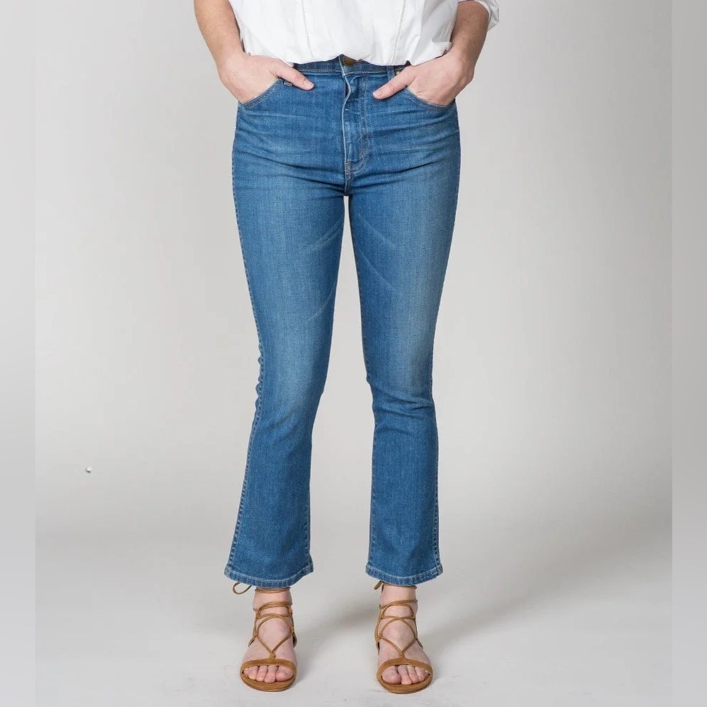 THE GREAT. The Nerd Low Rise Denim Jeans Cropped Ankle Medium Wash size‎ 26